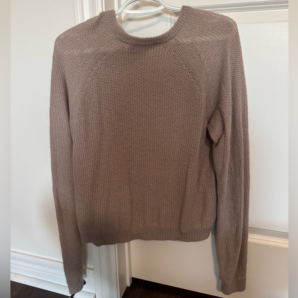Aritzia talula Angora Goat wool and Knit Sweater in Light Mauve - Picture 2 of 5